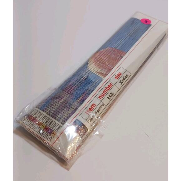 Beautiful Woman in Snug Gown Facing Ocean 5D Diamond Painting Round 30x40cm NEW - Picture 2 of 2